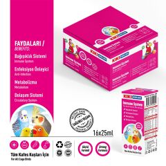 KIKI Excellent Kuş Immune System 25 ml. 16 Adet (Kutu)