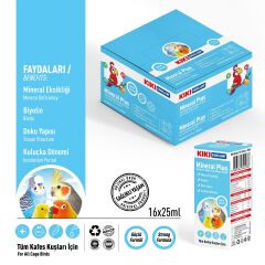 KIKI Excellent Kuş Mineral Plus 25 ml. 16 Adet (Kutu)