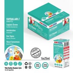 KIKI Excellent Kuş SE-E Vitamini 25 ml. 16 Adet (Kutu)