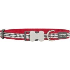 Reddingo Fang It Desenli Köpek Boyun Tasması Kırmızı - 20 mm (M)