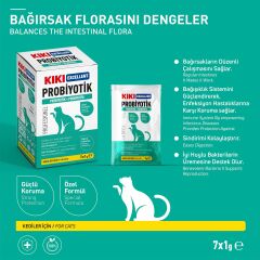 KIKI Excellent Kedi Probiyotik & Prebiyotik Saşe 1 gr. 7 Adet (Kutu)