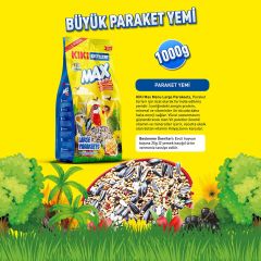 KIKI Excellent Kuş Max Menu Large Parakeets Büyük Pareket Yemi 1000 gr. 8 Adet (Kutu)