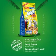 KIKI Excellent Kuş Max Menu Parrots Papağan Yemi 1000 gr. 8 Adet (Kutu)