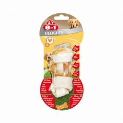 8in1 Delights Bones Düğümlü Tavuklu Ağız Bakım Kemik Köpek Ödülü Small 35 Gr