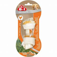 8in1 Delights Bones Düğümlü Tavuklu Ağız Bakım Kemik Köpek Ödülü Small 35 Gr