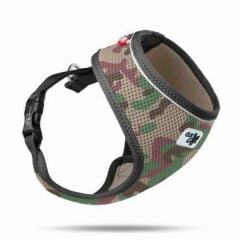 Curli Basic Air-Mesh Köpek Göğüs Tasması Kamuflaj XS