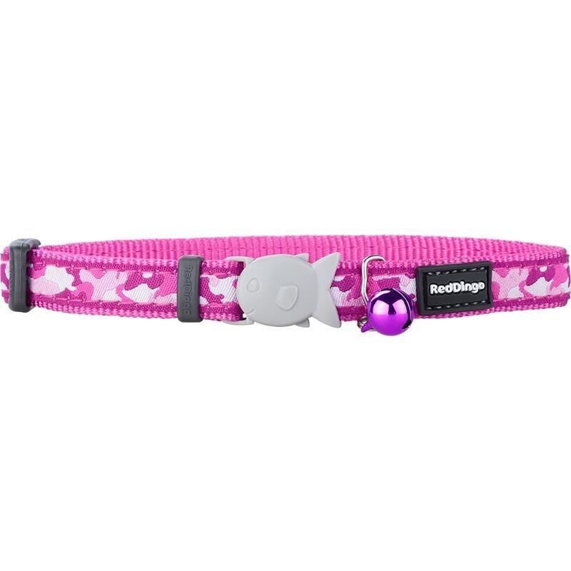 Reddingo Kamuflaj Desenli Kedi Boyun Tasması 12 mm / 20-32 cm Fusya