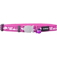 Reddingo Kamuflaj Desenli Kedi Boyun Tasması 12 mm / 20-32 cm Fusya