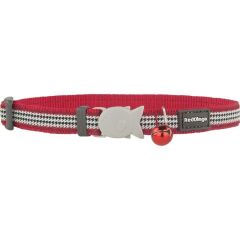 Reddingo Fang It Desenli Kedi Boyun Tasması 12mm / 20-32 cm Kırmızı