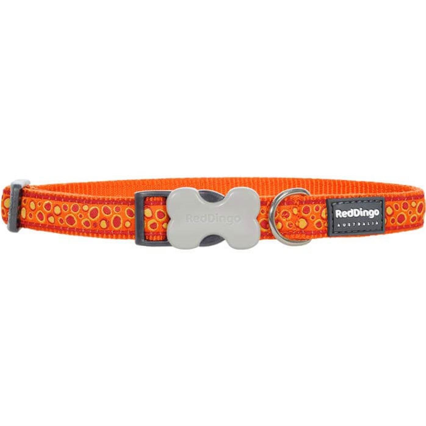 Reddingo Bedrock Desenli Köpek Boyun Tasması Turuncu - 20 mm (M)