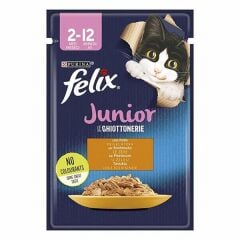 Felix Pouch Junior Tavuklu Yavru Kedi Konservesi 6 Adet 85 Gr