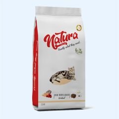 Natura Düşük Tahıllı Somon, Hamsi _ Böğürtlen Kısır Kedi Maması 2,25Kg