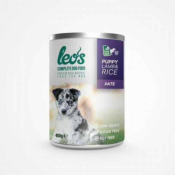 Leos Kuzu Etli ve Pirinçli Pate Yavru Köpek Konservesi 12 Adet 400 Gr