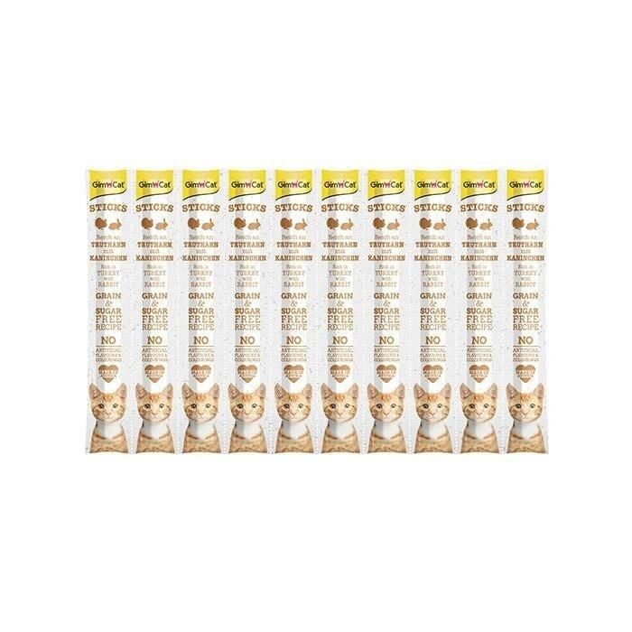 Gimcat Kedi Ödül Çubuğu Hindi-Tavşan Etli 50 Gr. 10 lu