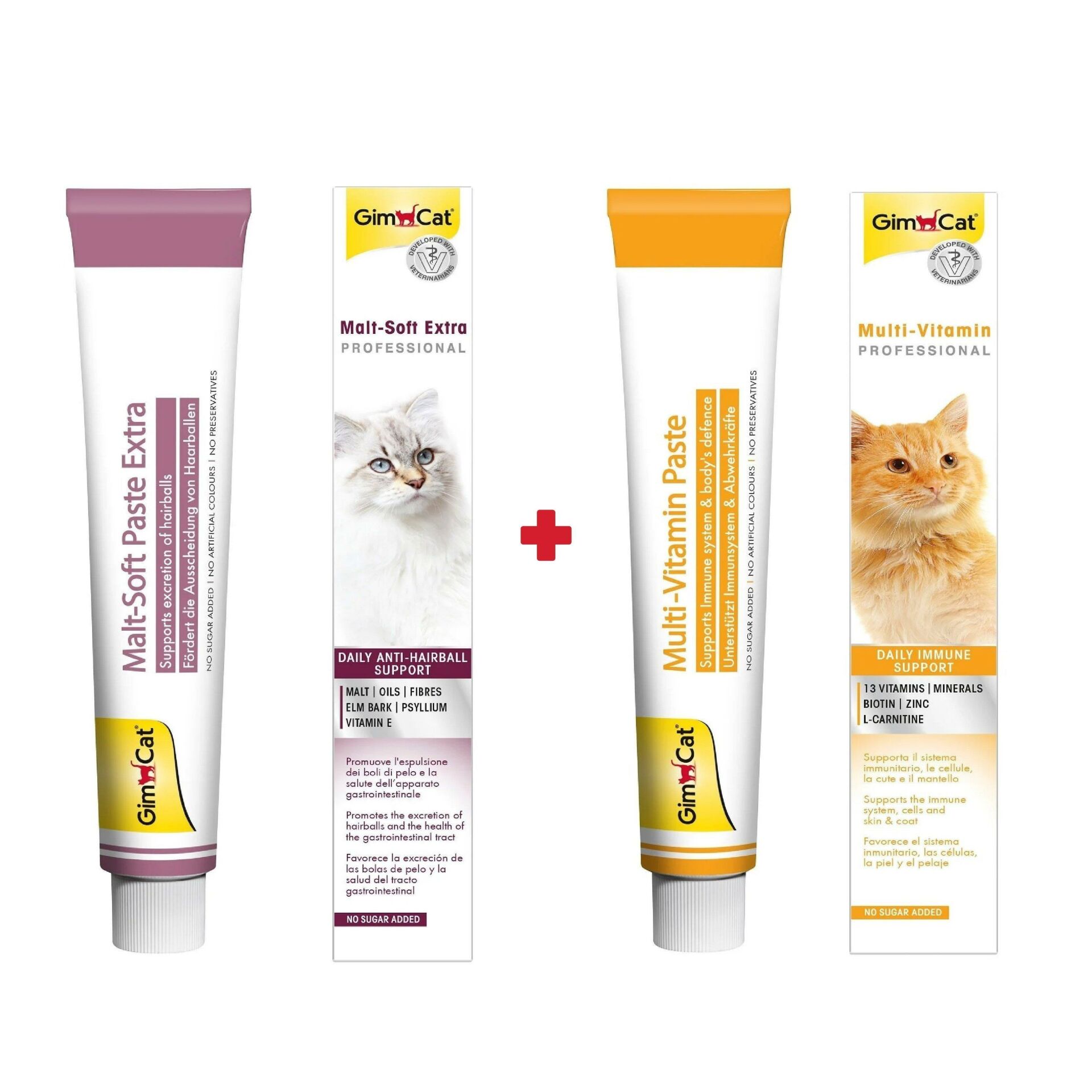 Gimcat Kedi Macunu Malt 100 Gr.  +  Multivitamin 100 Gr. 2 li Set