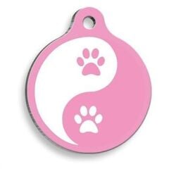 PetTagArt Qr Smart ID Pembe Zen Pati Kedi ve Köpek Künyesi