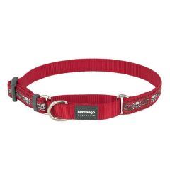 Reddingo Kurukafa Desenli Köpek Boyun Eğitim Tasması Kırmızı - 15 mm (S)