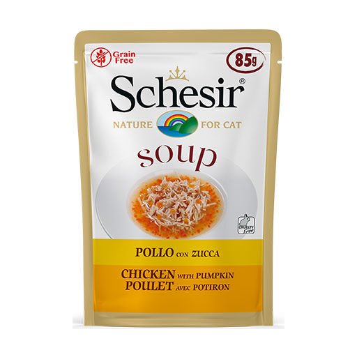 Schesir Tavuklu ve Bal Kabaklı Tahılsız Yetişkin Kedi Çorbası 85 Gr