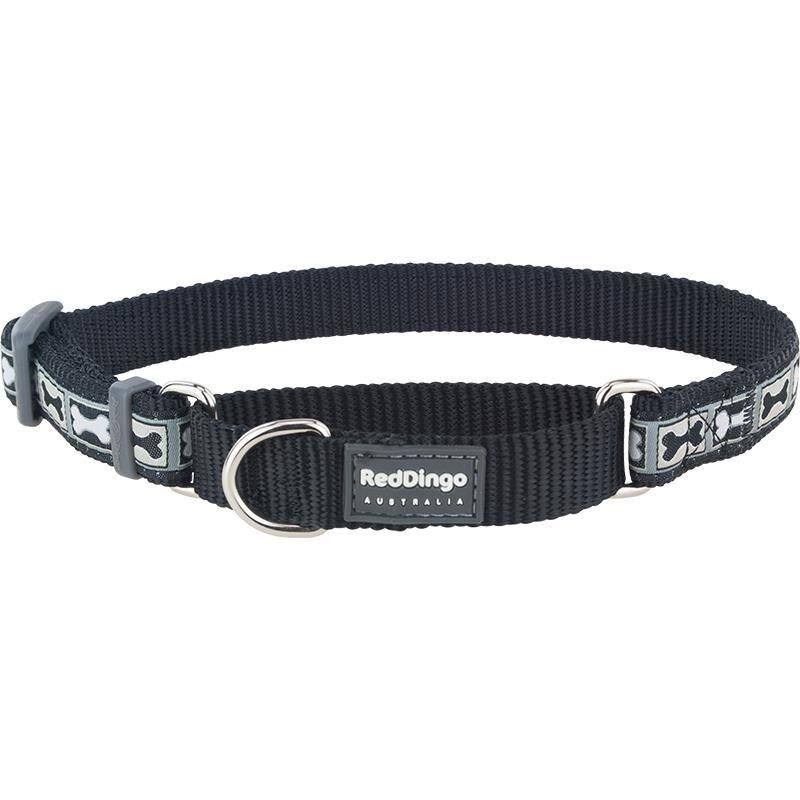 Reddingo Bone Yard Desenli Boyun Eğitim Tasması Siyah - 20 mm (M)
