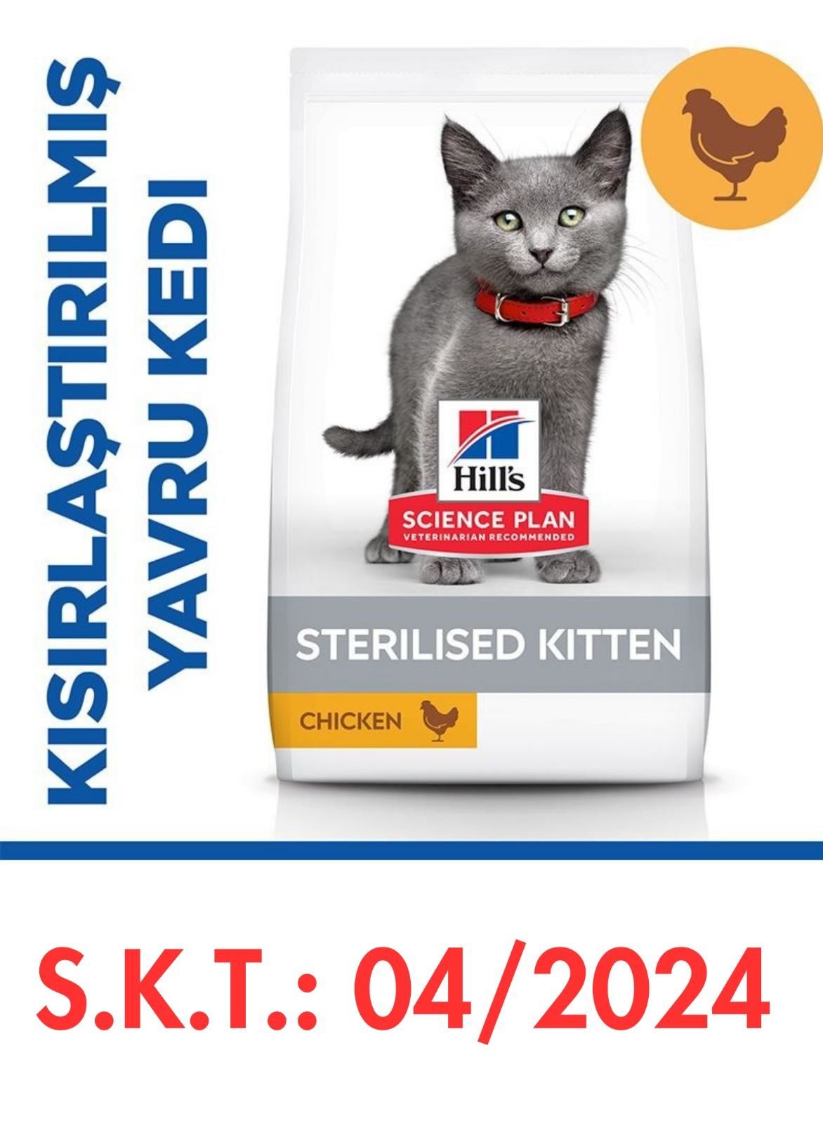 Hills Sterilized Kitten Tavuklu Kısırlaştırılmış Yavru Kedi Maması 10 Kg