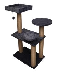 Dubex 65x88x111 cm Kedi Oyun Evi ve Tırmalama Platformu Gri