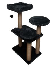 Dubex 65x88x111 cm Kedi Oyun Evi ve Tırmalama Platformu Gri