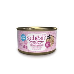 Schesir Babycat Tavuklu ve Ciğerli Tahılsız Yavru Kedi Konservesi 70 Gr
