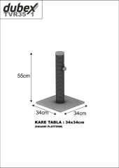 Dubex 34x34x55 cm Kedi Tırmalama Platformu Bej