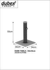 Dubex 34x34x55 cm Kedi Tırmalama Platformu Pembe
