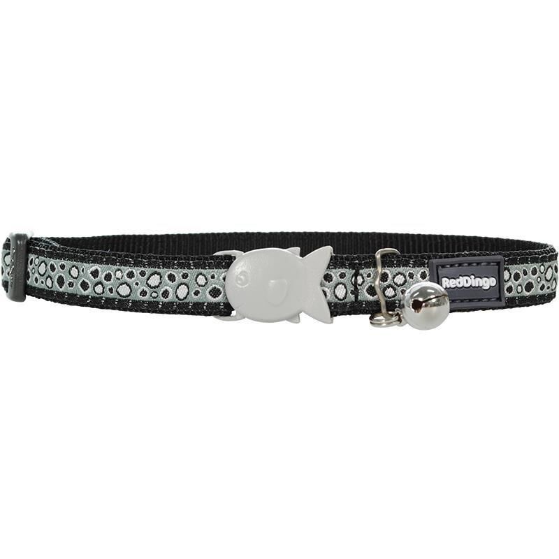 Reddingo Bedrock Desenli Kedi Boyun Tasması 12mm / 20-32 cm Siyah