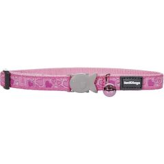 Reddingo Breezy Love Desenli Kedi Boyun Tasması 12mm / 20-32 cm Pembe