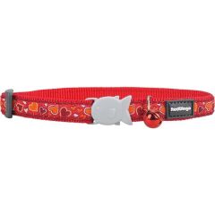 Reddingo Breezy Love Desenli Kedi Boyun Tasması 12mm / 20-32 cm Kırmızı