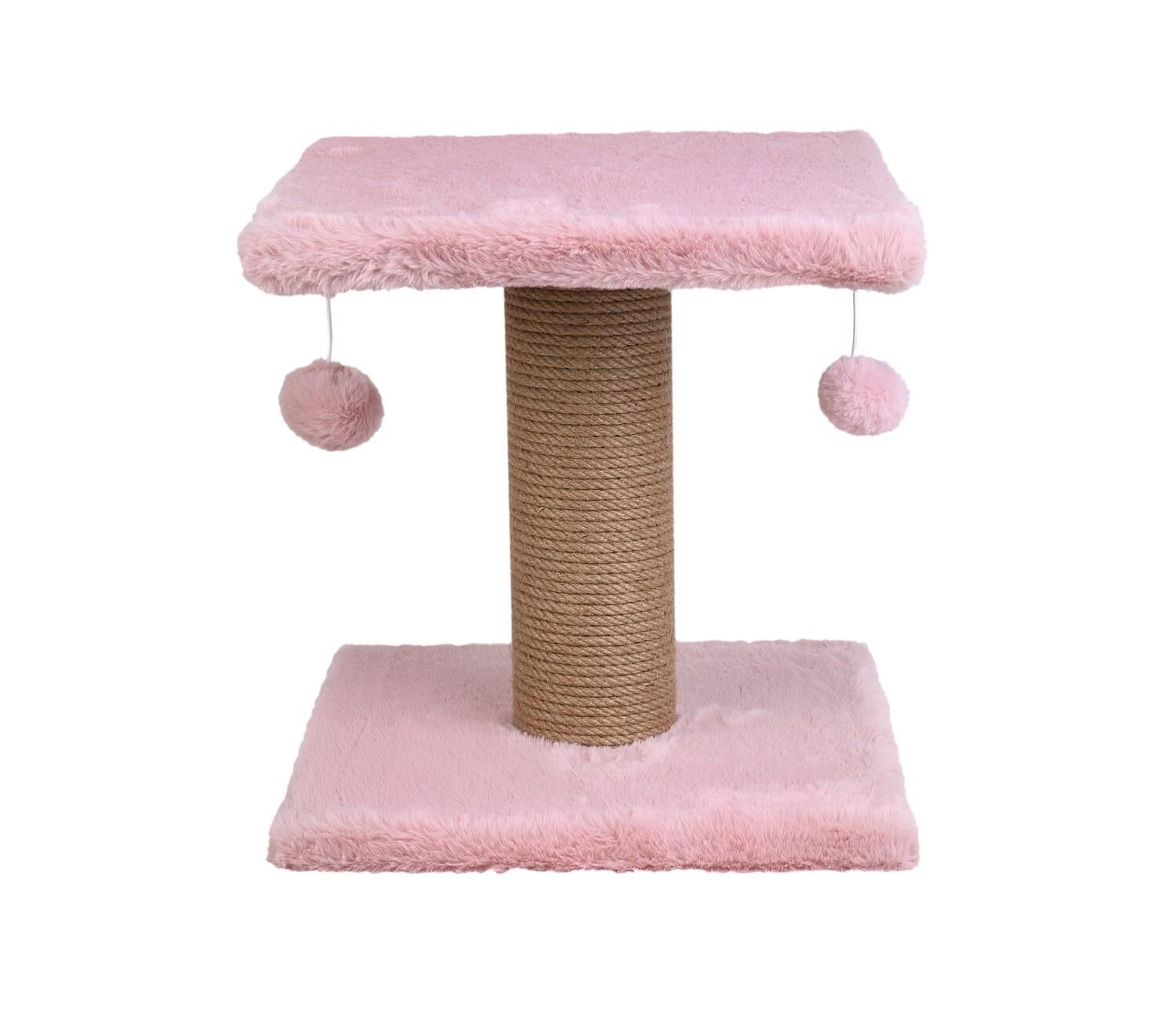 Dubex 34x34x34 cm Kedi Tırmalama Platformu Pembe