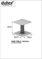 Dubex 34x34x34 cm Kedi Tırmalama Platformu Pembe