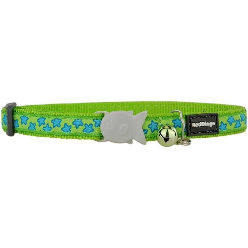 Reddingo Yıldız Desenli Kedi Boyun Tasması 12mm / 20-32 cm 12 mm (Xs) - Lime