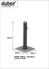 Dubex 39x39x80 cm Kedi Tırmalama Platformu Bej