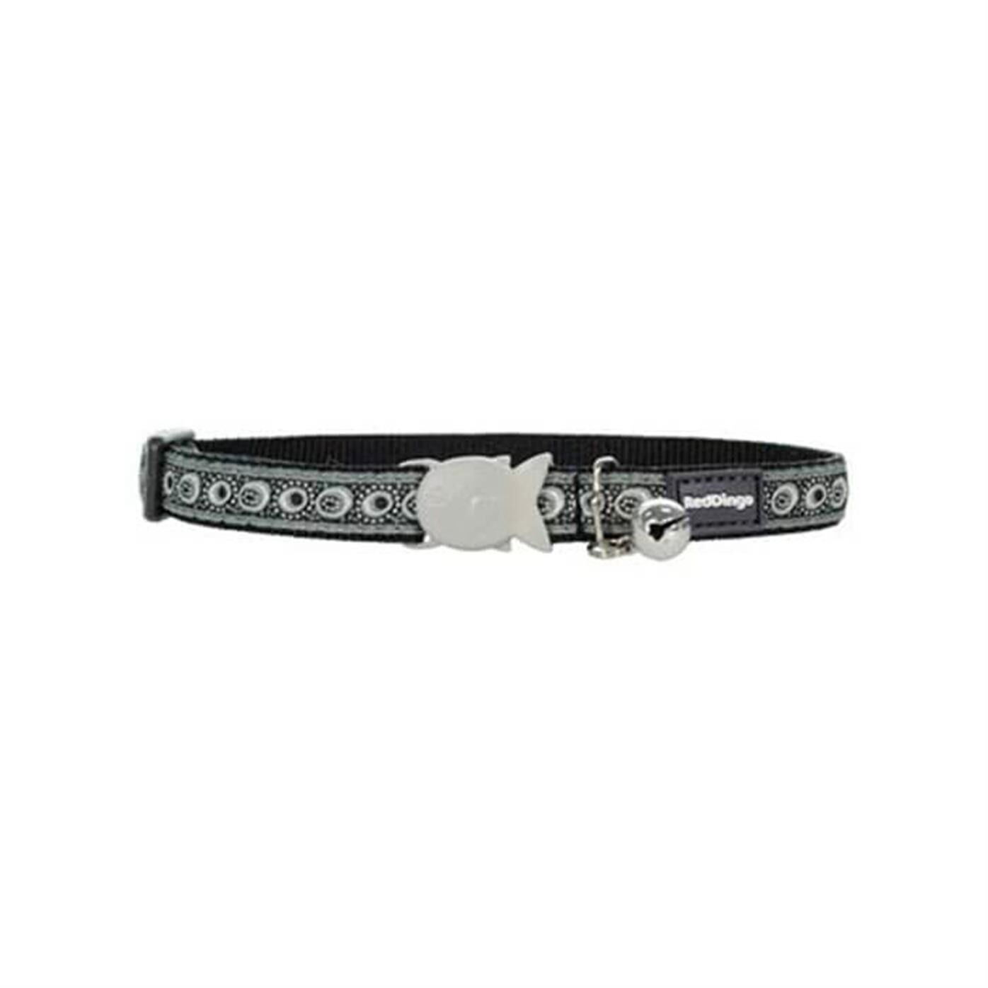 Reddingo Cosmos Desenli Kedi Boyun Tasması 12mm / 20-32 cm Siyah - 12 mm (Xs)