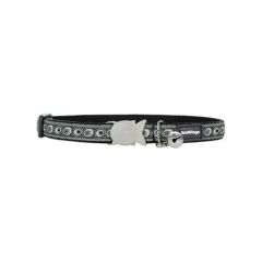 Reddingo Cosmos Desenli Kedi Boyun Tasması 12mm / 20-32 cm Siyah - 12 mm (Xs)