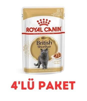 Royal Canin British Shorthair Kedi Konservesi 85 Gr 4'Lü Paket