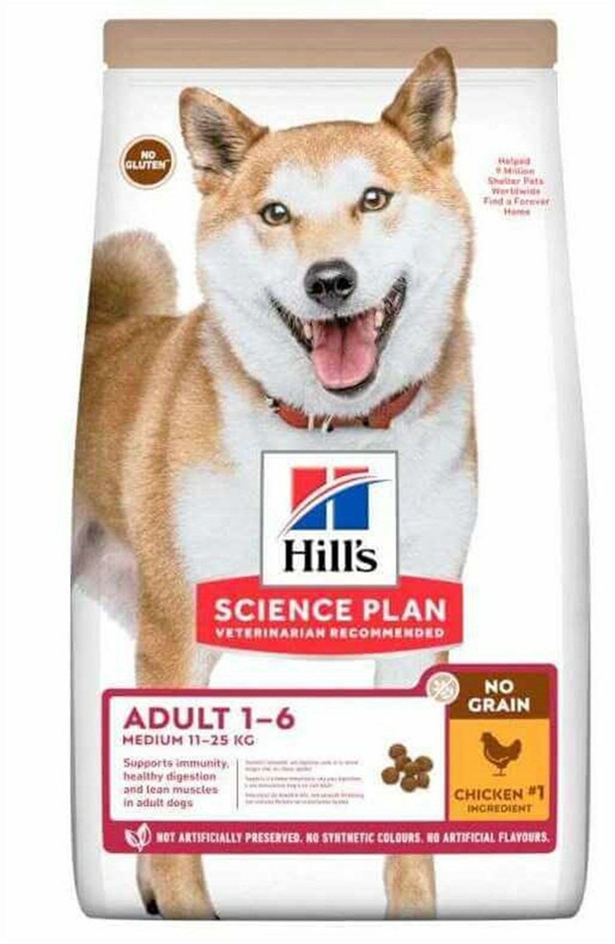 Hills Tahılsız Orta Irk Tavuklu Yetişkin Köpek Maması 12 Kg