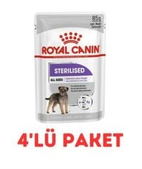 Royal Canin Sterilised Kısılaştırılmış Köpekler İçin Pouch Konserve 85 Gr 4'Lü Paket