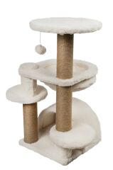 Dubex 60x65x84 cm Kedi Oyun Evi ve Tırmalama Platformu Beyaz