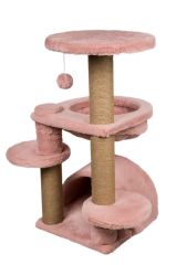 Dubex 60x65x84 cm Kedi Oyun Evi ve Tırmalama Platformu Pembe