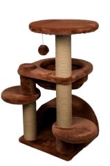 Dubex 60x65x84 cm Kedi Oyun Evi ve Tırmalama Platformu Tarçın