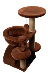 Dubex 60x65x84 cm Kedi Oyun Evi ve Tırmalama Platformu Tarçın