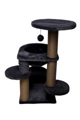 Dubex 60x65x84 cm Kedi Oyun Evi ve Tırmalama Platformu Gri