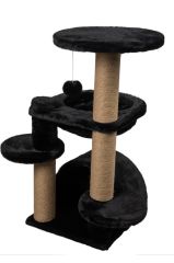 Dubex 60x65x84 cm Kedi Oyun Evi ve Tırmalama Platformu Siyah