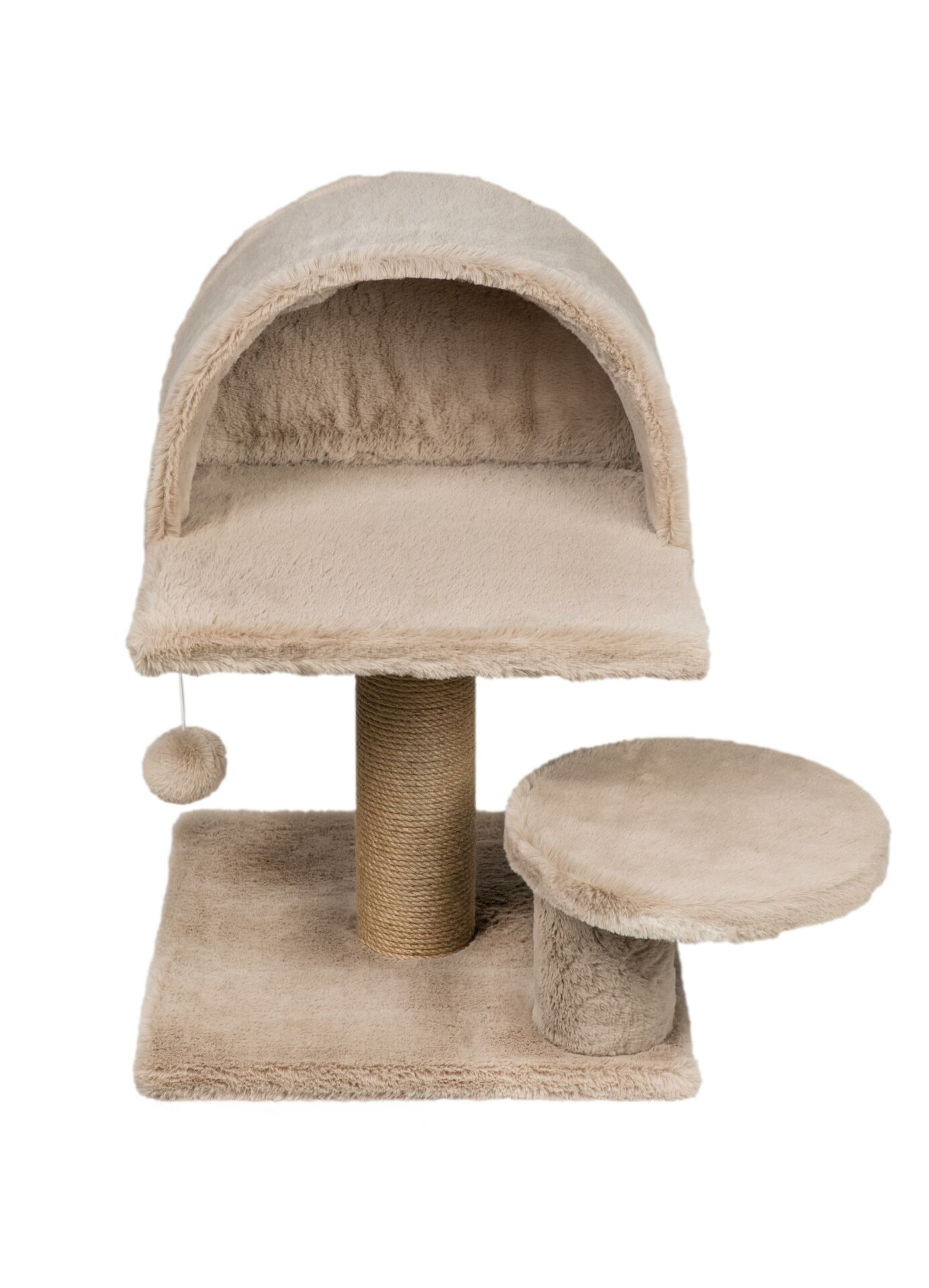 Dubex 50x50x55 cm Kedi Oyun Evi ve Tırmalama Platformu Bej