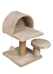 Dubex 50x50x55 cm Kedi Oyun Evi ve Tırmalama Platformu Bej