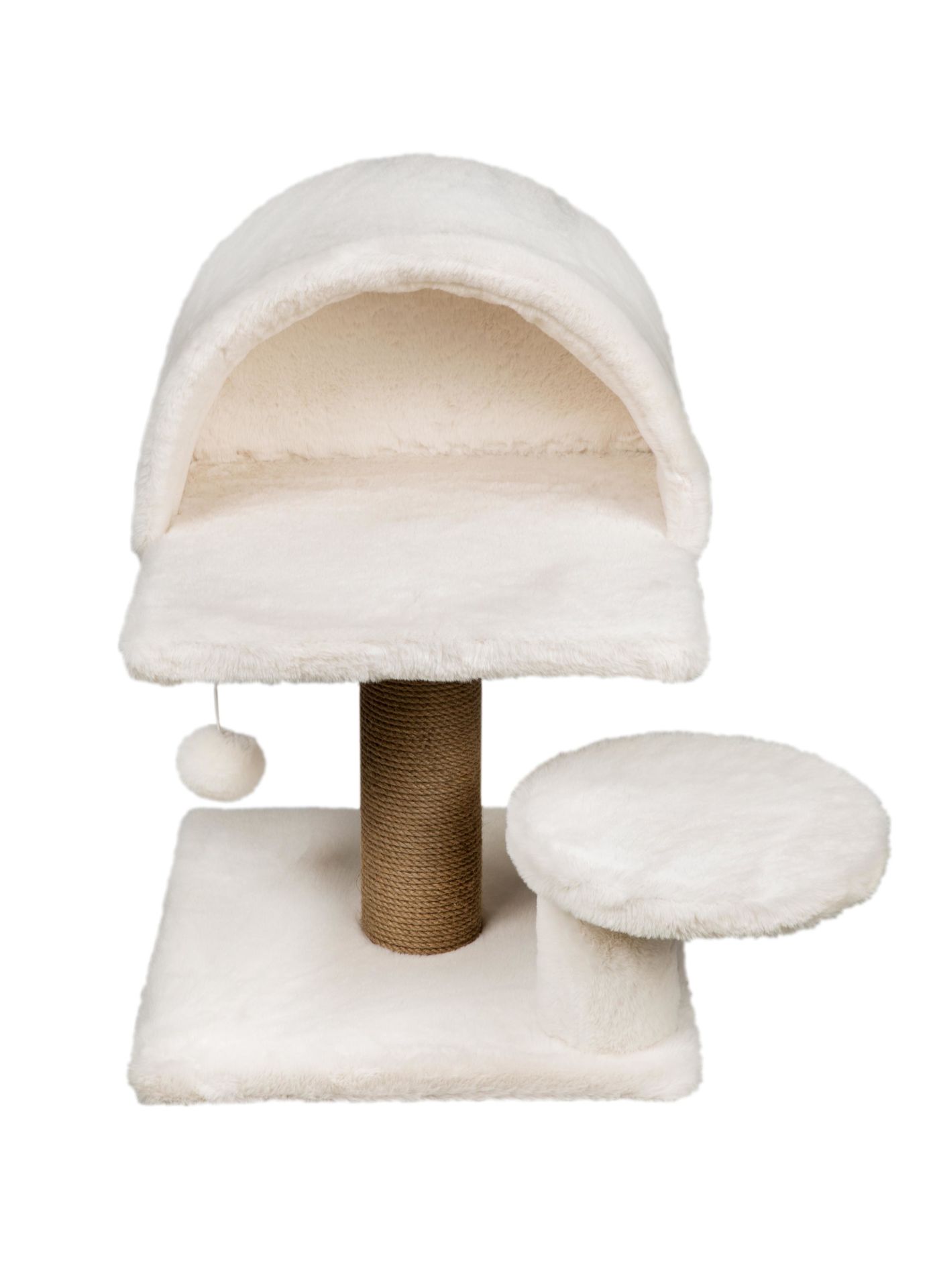 Dubex 50x50x55 cm Kedi Oyun Evi ve Tırmalama Platformu Beyaz